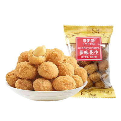 来伊份多味花生豆500g甜微辣裹衣