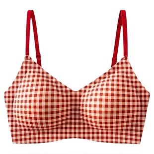 红运喜气本命年新款舒芙蕾内衣舒适透气聚拢无痕小胸显大文胸罩女