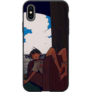 炎热夏天XS适用苹果15ProMax手机壳XR磨砂iPhone16小米13/12/14玻璃SE日式8P华为荣耀OPPOVIVO安卓保护套软壳