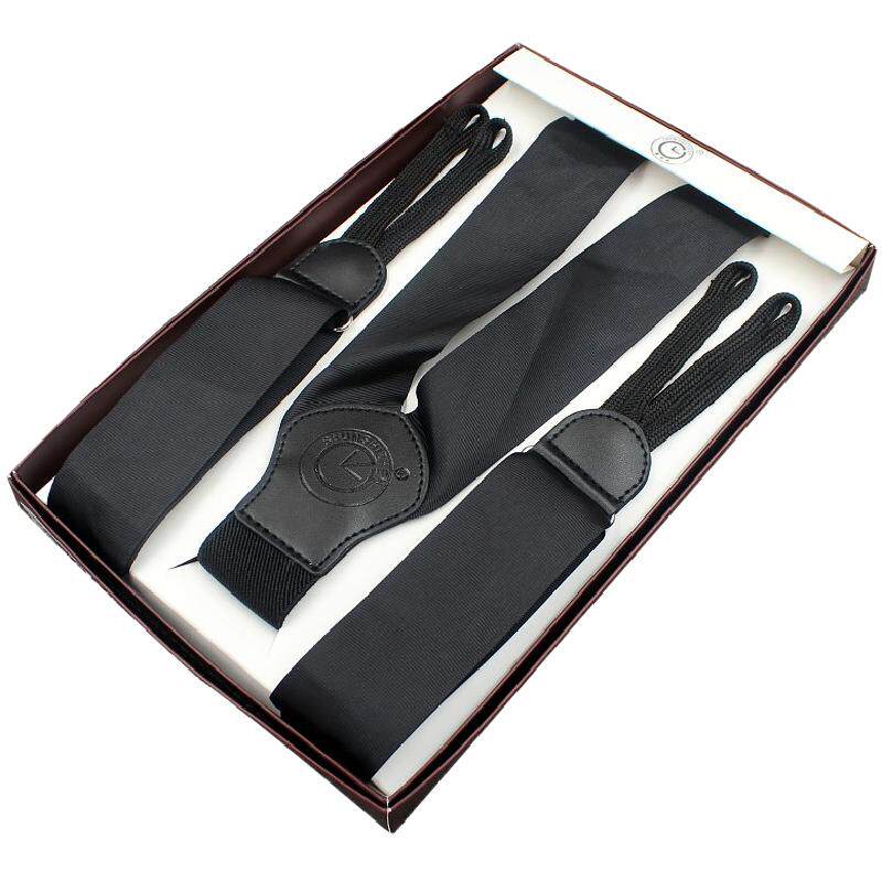 涤纶缎面纽扣式多色吊裤带新品