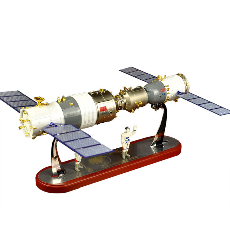 合金天宫二号和神舟十一号模型对接神舟11号火箭航天飞船模型礼品