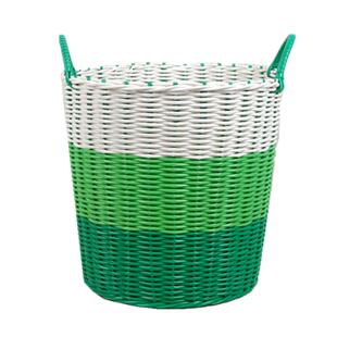 塑料仿藤编脏衣服篮洗衣篓家用衣服收纳筐 玩具桶脏衣篮手提篮ins