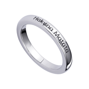 钨金戒指HakunaMatata无忧无虑梦想成真潮男尾戒食指高级感指环女