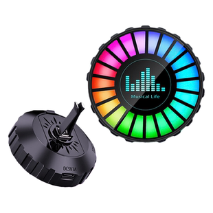 车载氛围灯声控汽车出风音乐口拾音灯出风口炫光节奏灯新款装饰灯