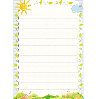 彩色卡通信纸A4加厚小学生用