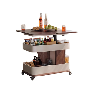 实木可移动茶几小推车小户型茶桌边几客厅家用茶台茶几桌茶几边几