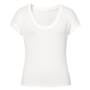 【朱珠代言】伊芙丽天丝羊毛弹力基础打底白色短袖T恤春上衣女