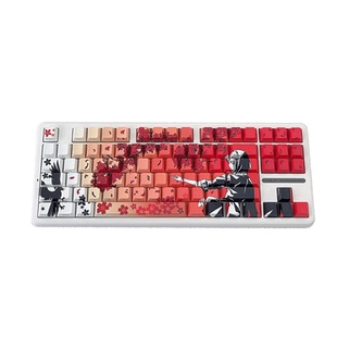 sakura玛奇玛机械键盘键帽侧刻pbt87键/108/68/75配列透光客制化