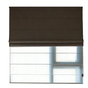 曼莎诺窗帘双层罗马帘电动日夜帘亚麻遮光卧室客厅隔热升降折叠帘