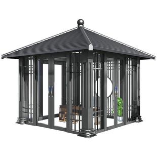 光标铝合金四角凉亭别墅花园景观凉亭子户外庭院铝合金智能阳光房