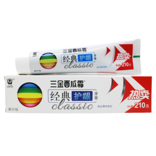 三金西瓜霜牙膏210g护龈亮白牙齿薄荷清香持久口腔清新口气家庭装