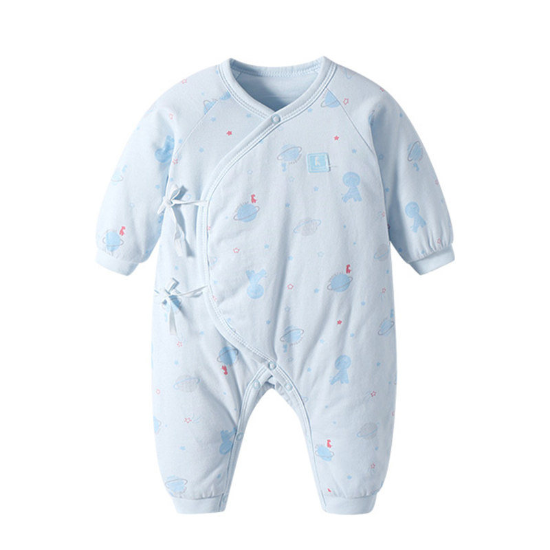 童泰新生婴儿儿衣服冬季加厚夹棉连体衣秋冬棉衣宝宝冬装保暖棉服