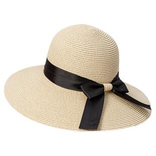 沙滩帽女夏季海边遮阳防晒草帽度假旅游大檐渔夫帽可折叠太阳帽子