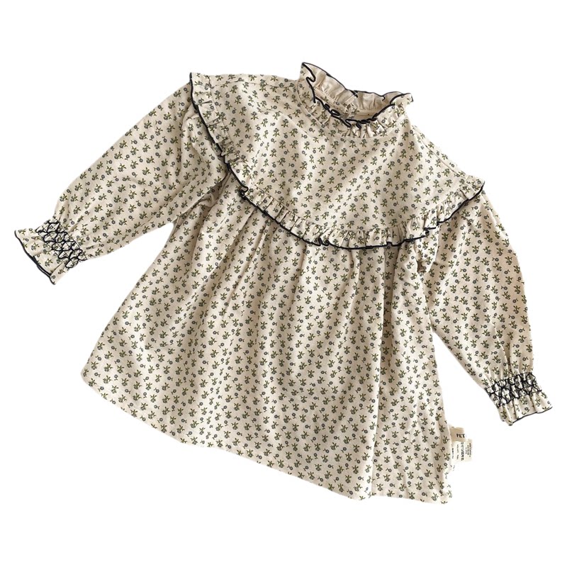 Little现货 日本Petitmig FW26秋冬女宝宝碎花连衣裙公主裙