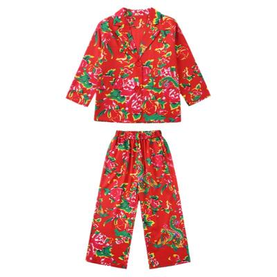 东北大花演出服男童女童走秀礼服