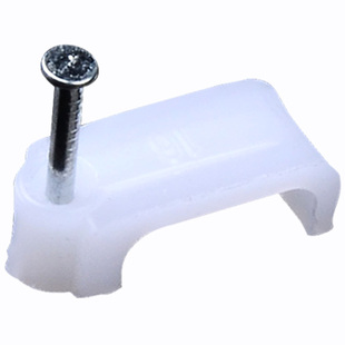 方型/圆形线卡电线网线塑料卡扣方形钢钉固线钉水泥钉100/1000只