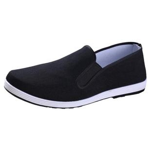 牛筋底老北京棉布鞋男冬季加绒保暖防滑耐磨套脚休闲黑布鞋女加棉