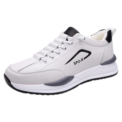 冬季加绒保暖【真牛皮】运动皮鞋