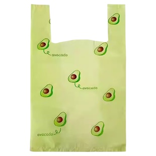 加厚牛油果塑料袋手提背心卖菜超市购物打包袋厨房家用方便袋批发