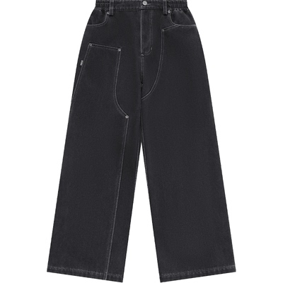 加绒牛仔裤男女潮牌童装亲子装