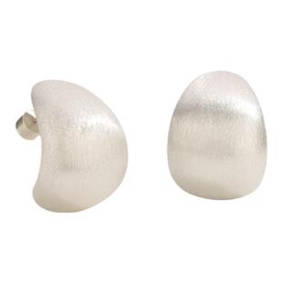 KHEMIA 纯银Orbit耳钉 原创小众设计师手工拉丝肌理气质耳饰