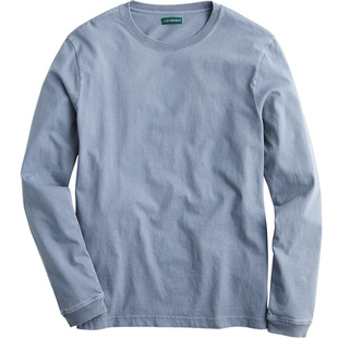 J.crew经典复刻Always水洗做旧长袖T恤重磅厚挺打底纯色棉男JCREW
