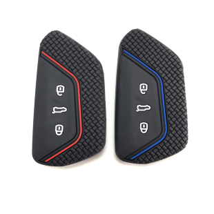 适用大众新款高尔夫8途昂CROZZ揽境GTI威然ID4 6硅胶钥匙套编织扣