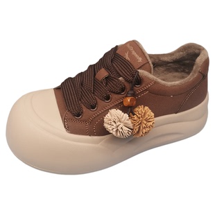 红蜻蜓女鞋秋冬款BD61152021D时尚厚底增高加绒女棉鞋BD61152022D