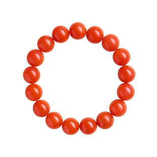 官方旗舰店保山柿子红南红散珠玛瑙单珠红色天然玉石手串diy手链