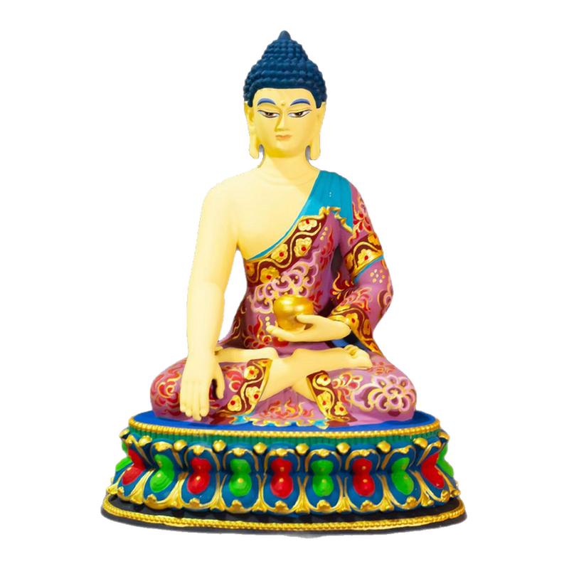 藏式帕拉极彩款三宝佛祖铜像摆件