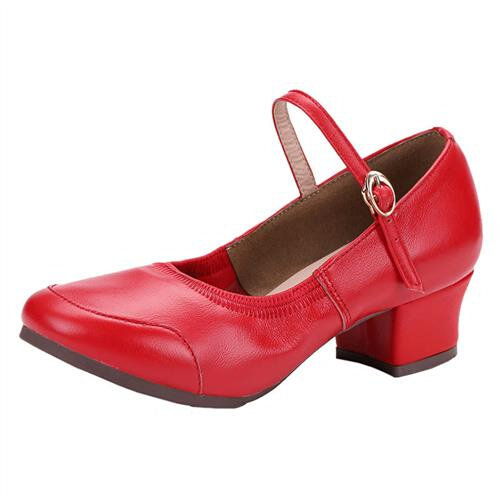 自然牛舞蹈鞋女软底广场舞鞋真皮银色跳舞女鞋中老年交谊舞鞋新疆