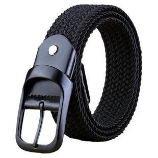 帆布腰带男士皮带女士弹力编织松紧无扣免打孔裤带韩版百搭休闲潮