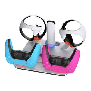 PS5主机多功能散热底座PSVR2手柄座充VR头盔收纳支架耳机挂架