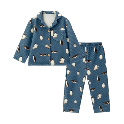 Milkbarn秋冬新品儿童睡衣男女童莫代尔家居服套装宝宝童装