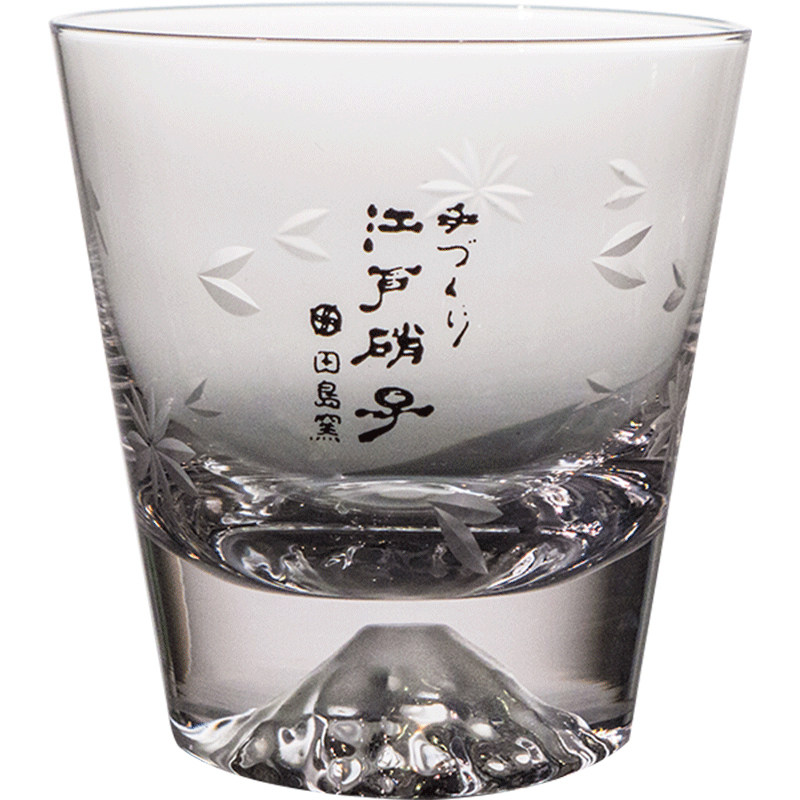 富士山江户硝子玻璃杯加厚樱花