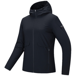 安踏防泼水外套女款秋冬梭织夹克跑步训练风衣运动上衣162447605