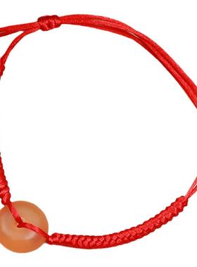 压惊平安扣儿童金刚结红绳手链
