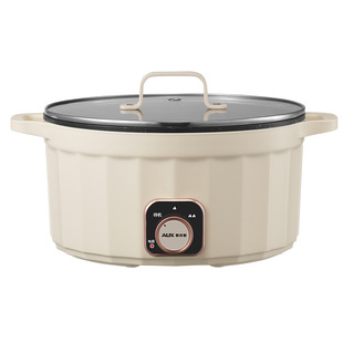 奥克斯电热火锅6L家用大容量保温电煮锅多功能一体锅不粘电热锅