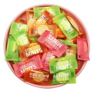 【5斤薄荷糖批发】海盐维C酒店餐厅火锅店招待糖果零食混合口味