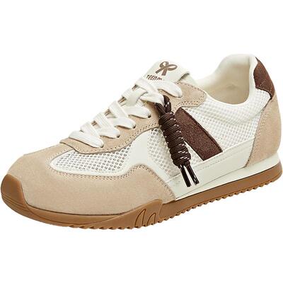 天美意网面透气黄色厚底复古阿甘德训鞋女鞋子休闲运动鞋BL131BM5