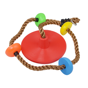 儿童圆盘秋千幼儿园学校攀爬绳儿童体能锻炼室内户外荡秋千玩具