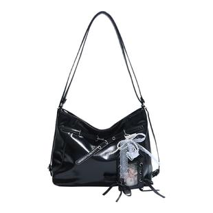 银色大包包女款2025新款潮流行斜挎单肩包大容量托特包通勤双肩包