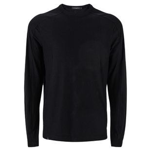 AMAKROM26春季新品男装简约基础打底上衣圆领纯色羊毛混纺T恤