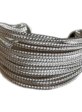 层次感镀银戒指女超多层线股女小众设计轻奢高级感潮流夸张指环