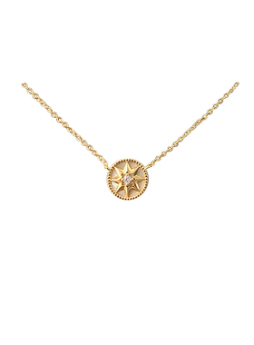 奥米迪奥八芒星罗盘项链白贝母