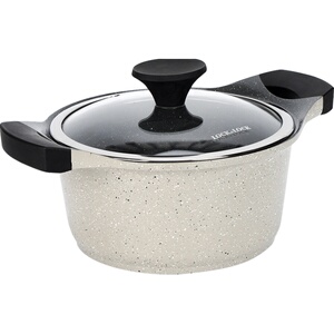 乐扣乐扣汤锅大理石色陶瓷涂层炖锅煲汤煮锅电磁炉通用20cm不粘