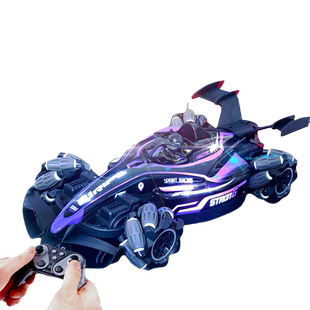 超大喷雾F1四驱赛车手势遥控车横行漂移rc黑科技儿童汽车玩具男孩