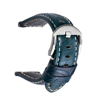 威仕丰复古雕刻牛皮表带