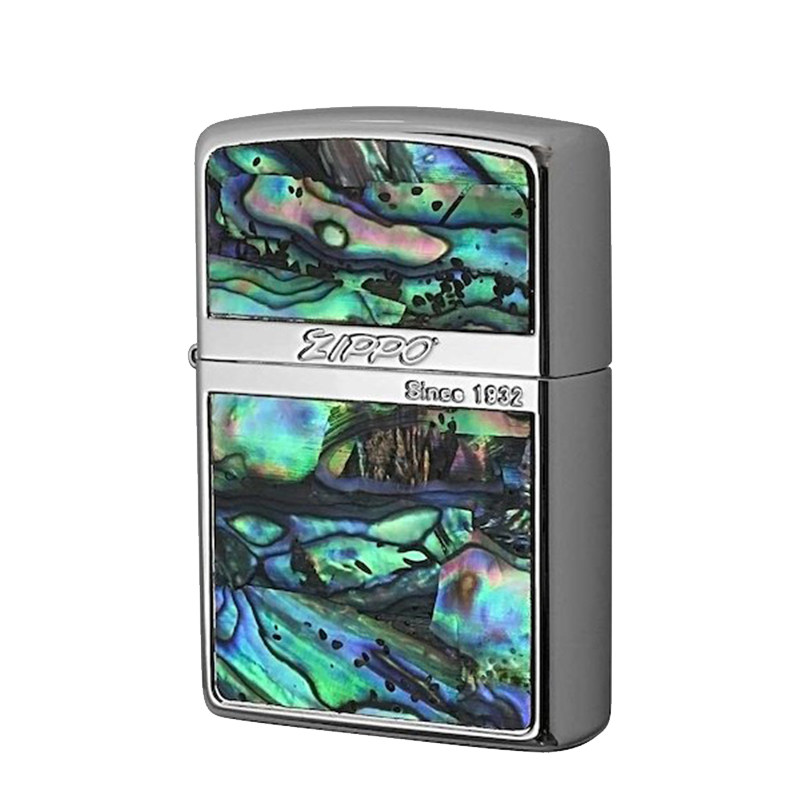 zippo防风复刻天然贝壳打火机