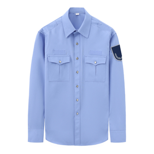 新式文职春秋长袖衬衣执勤服工作服制服短袖保安衬衫巡逻套装内衬